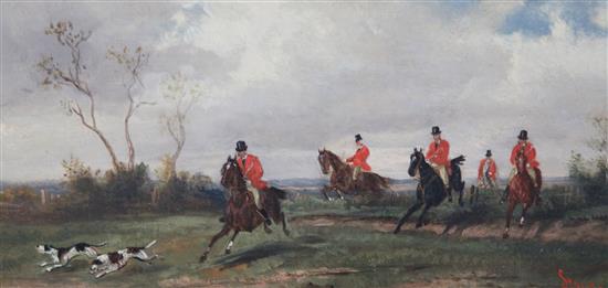 Rudolf Stone (19th century), Hunting scenes 4.75 x 10in.